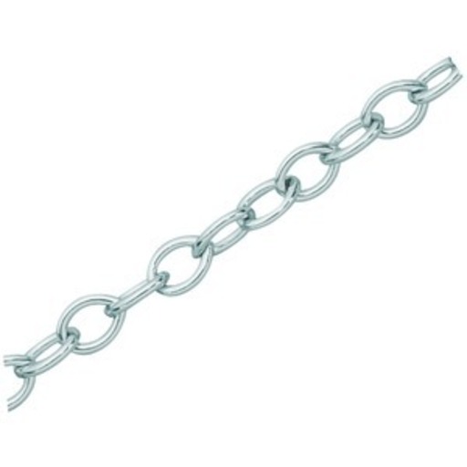 Oval Link Chain, Chrome Plated, 1.5m