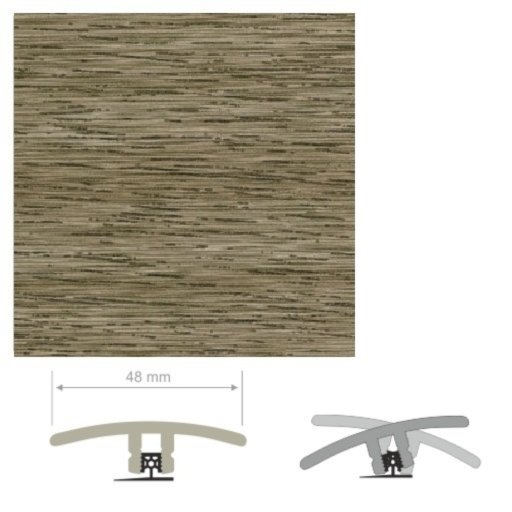 HDF Unistar Noble Oak Threshold For Laminate Floors, 90cm Image 2
