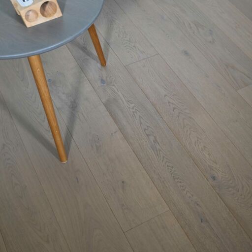 V4 Tundra Plank, Misty Grey Engineered Oak Flooring, Rustic, Brushed & UV Oiled, 190x14mm Image 6
