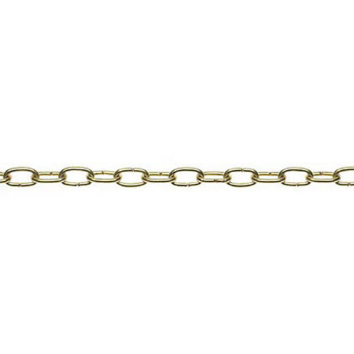 Clock Chain, 1.4mm, Steel Brass Plated, 1m